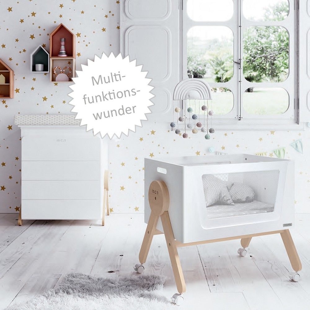 Hochwertige und besondere Babymöbel, Babybett und Wickelkommode mit